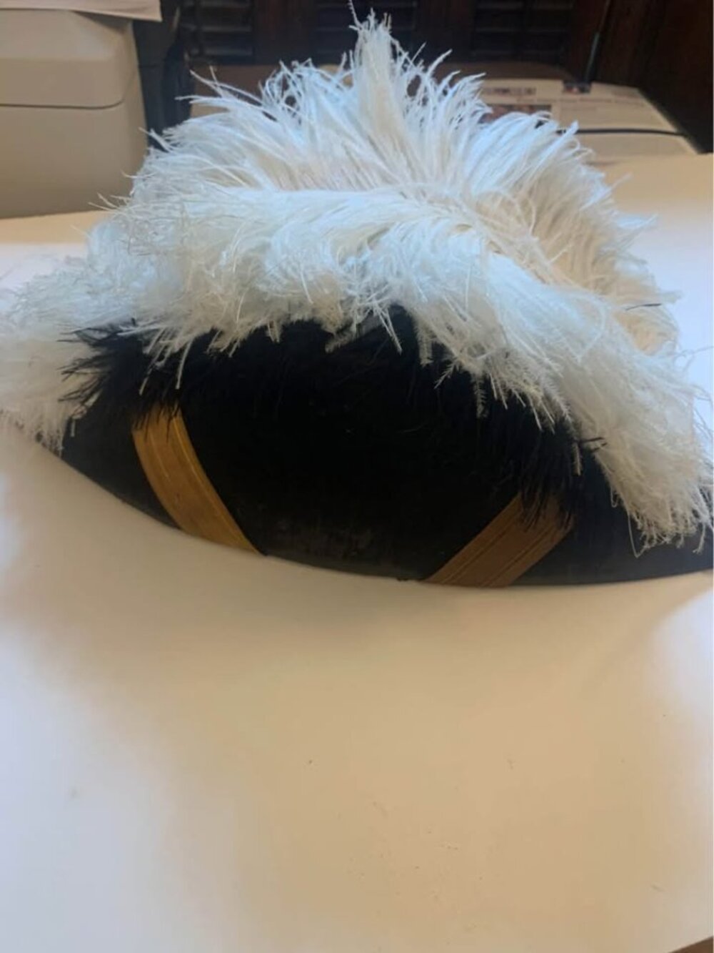 Antique Knights Templar Commandery Chapeau Freemason Hat